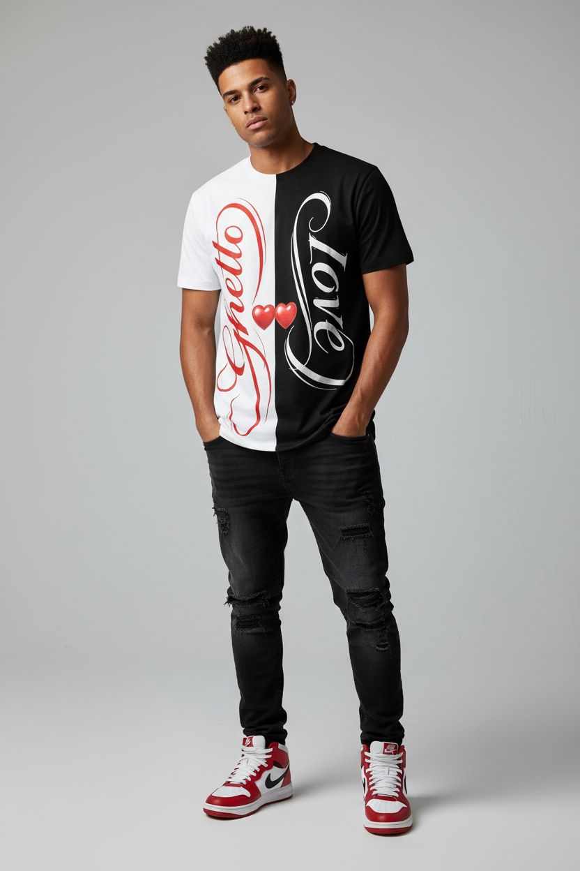 Ghetto Love Black & White T-Shirt