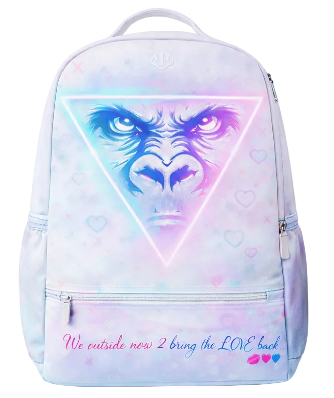 Ghetto Love Day & Night Backpack  (White)