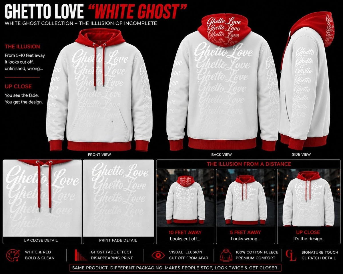 Ghetto Love Ghost Fade Logo Hoodie