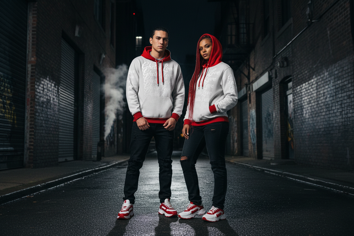 Ghetto Love Ghost Fade Logo Hoodie