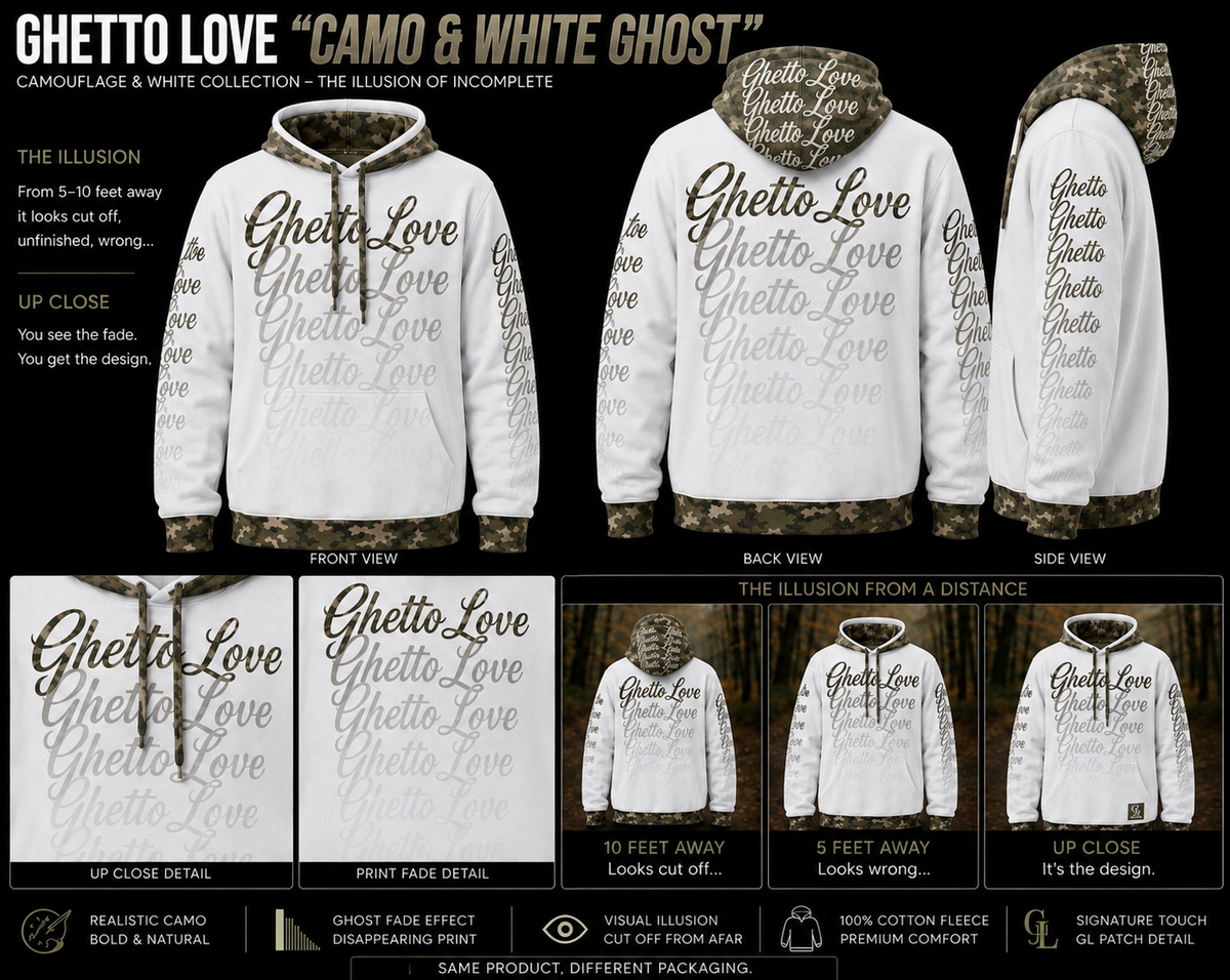 Ghetto Love Ghost Fade Logo Hoodie