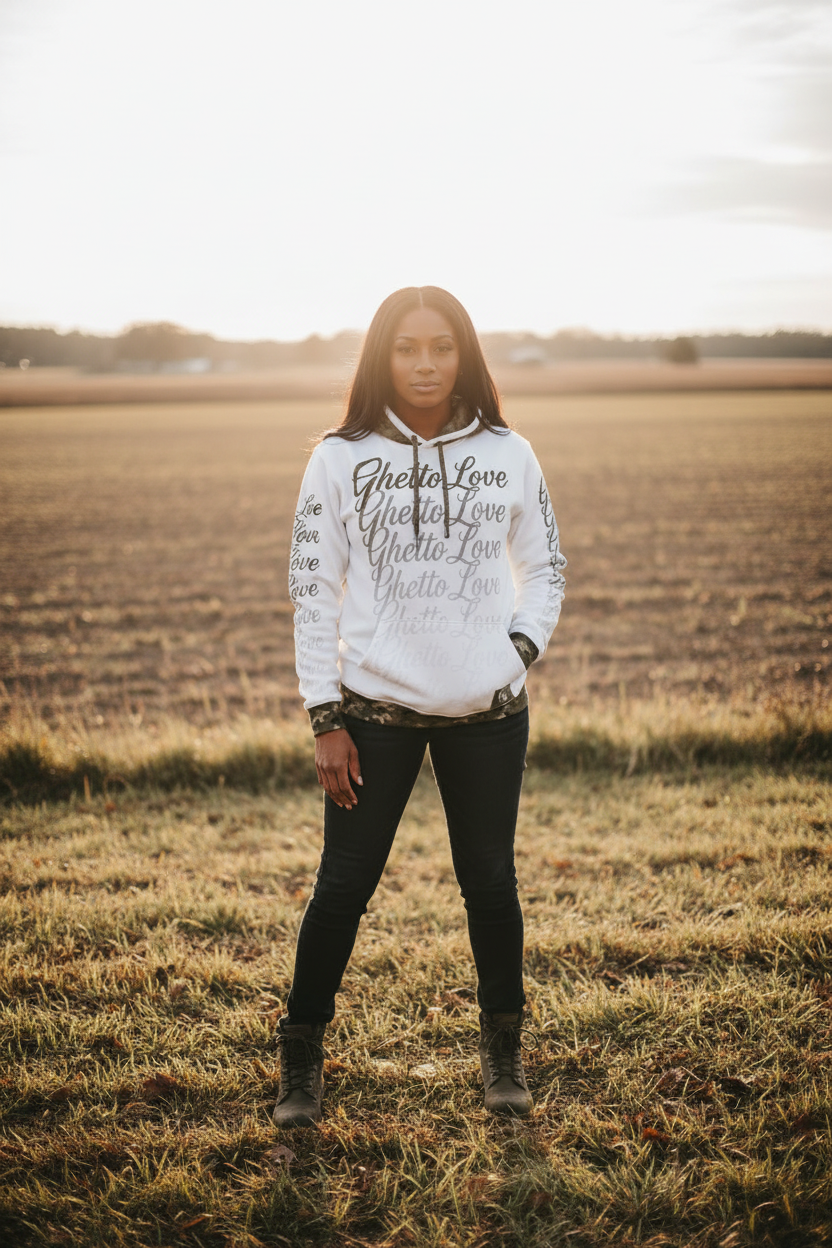 Ghetto Love Ghost Fade Logo Hoodie