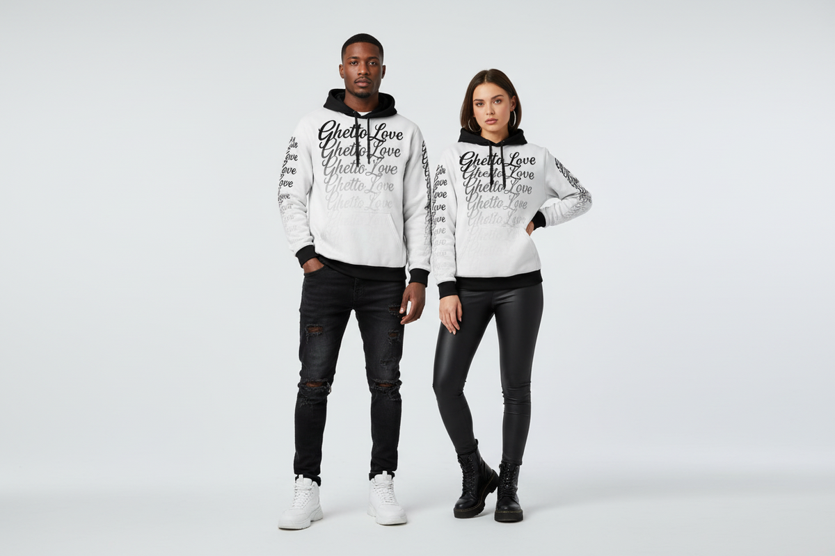 Ghetto Love Ghost Fade Logo Hoodie