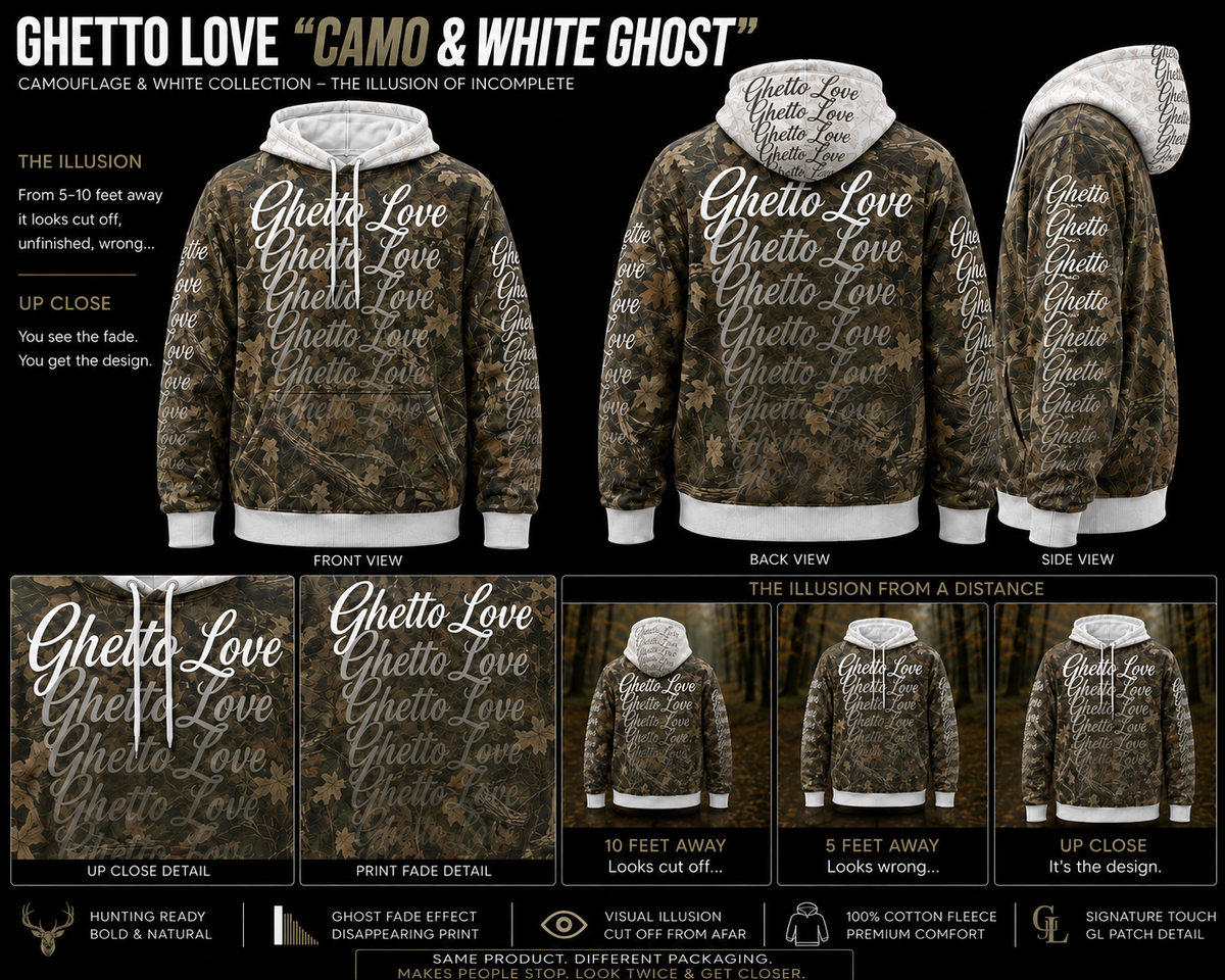 Ghetto Love Ghost Fade Logo Hoodie