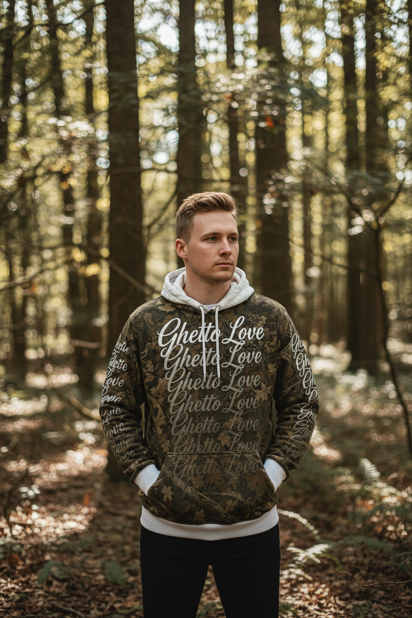 Ghetto Love Ghost Fade Logo Hoodie