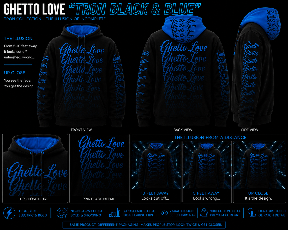 Ghetto Love Ghost Fade Logo Hoodie