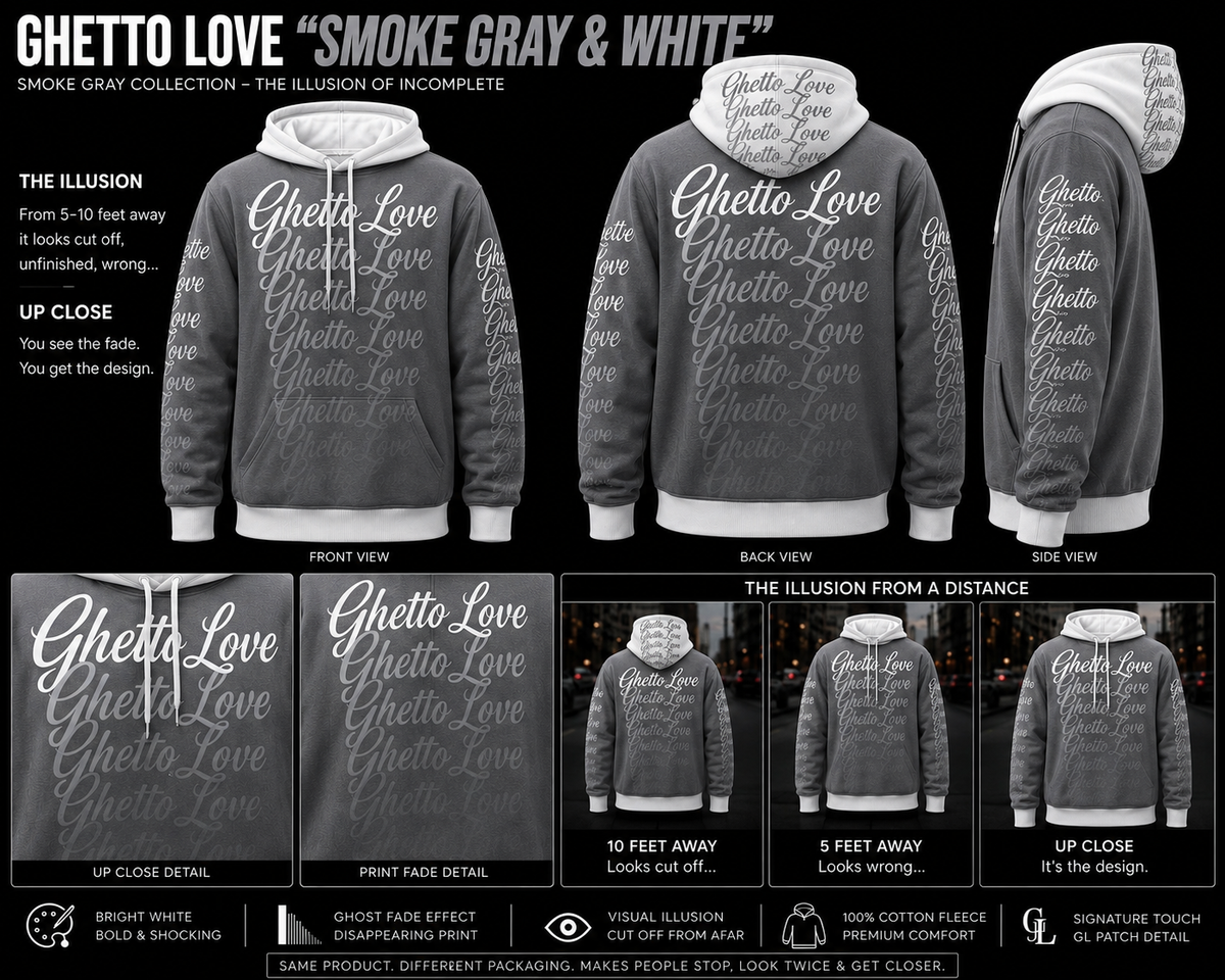 Ghetto Love Ghost Fade Logo Hoodie