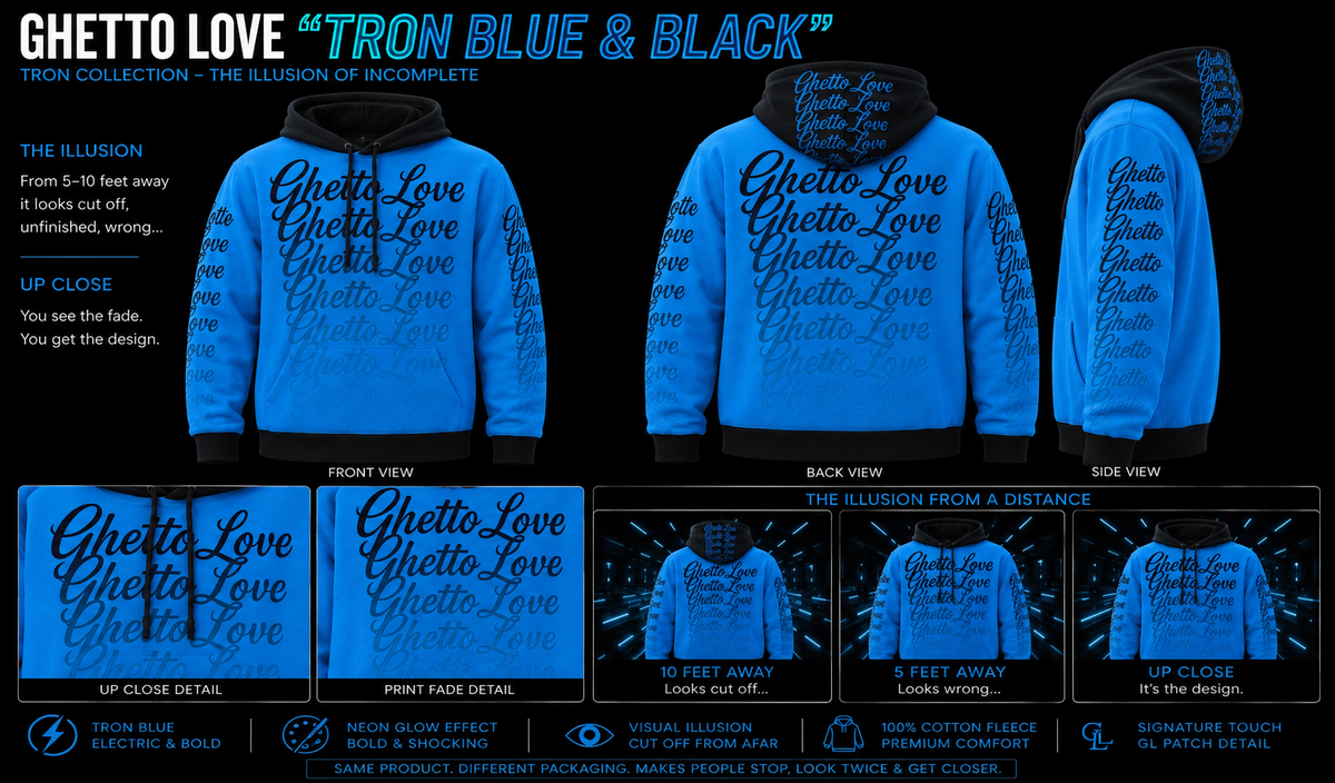 Ghetto Love Ghost Fade Logo Hoodie