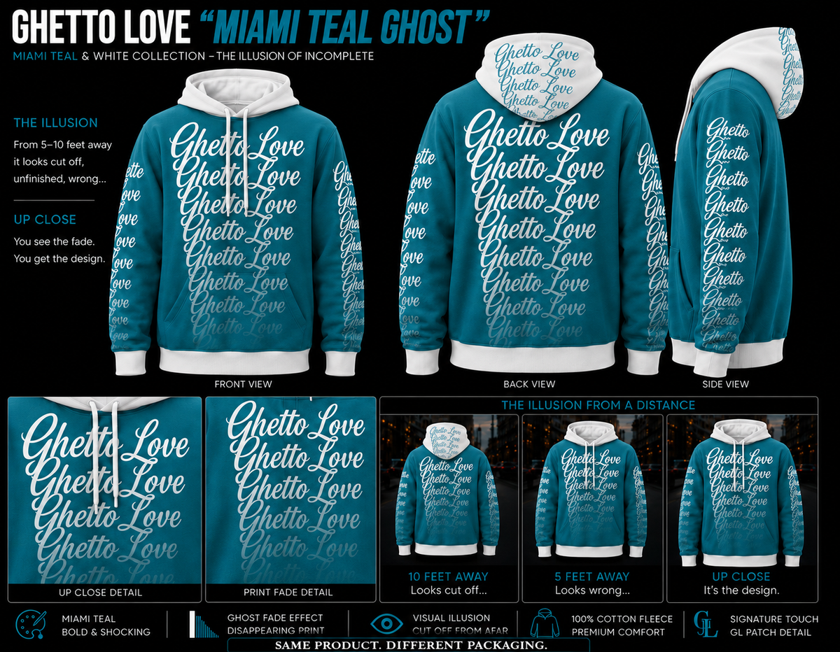 Ghetto Love Ghost Fade Logo Hoodie