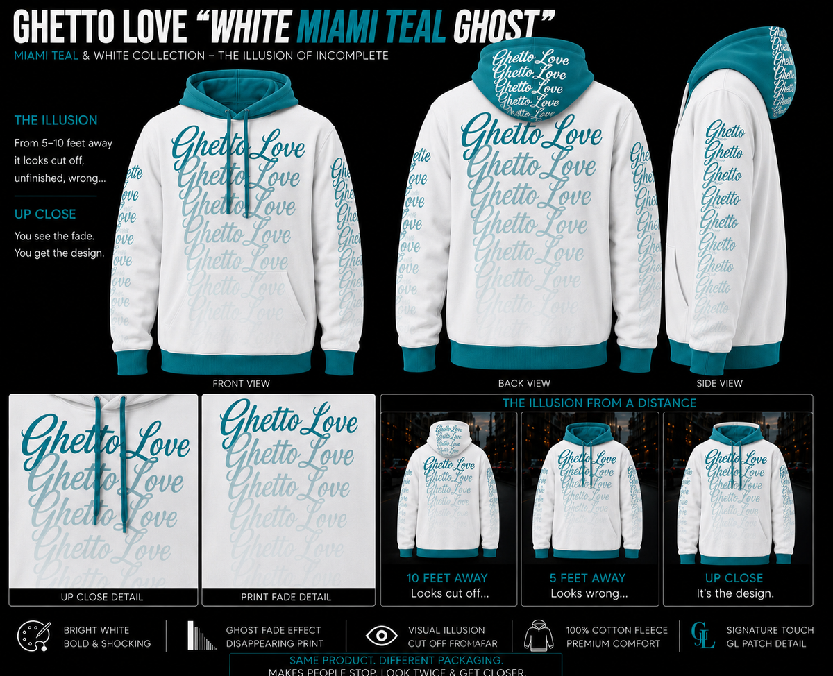 Ghetto Love Ghost Fade Logo Hoodie