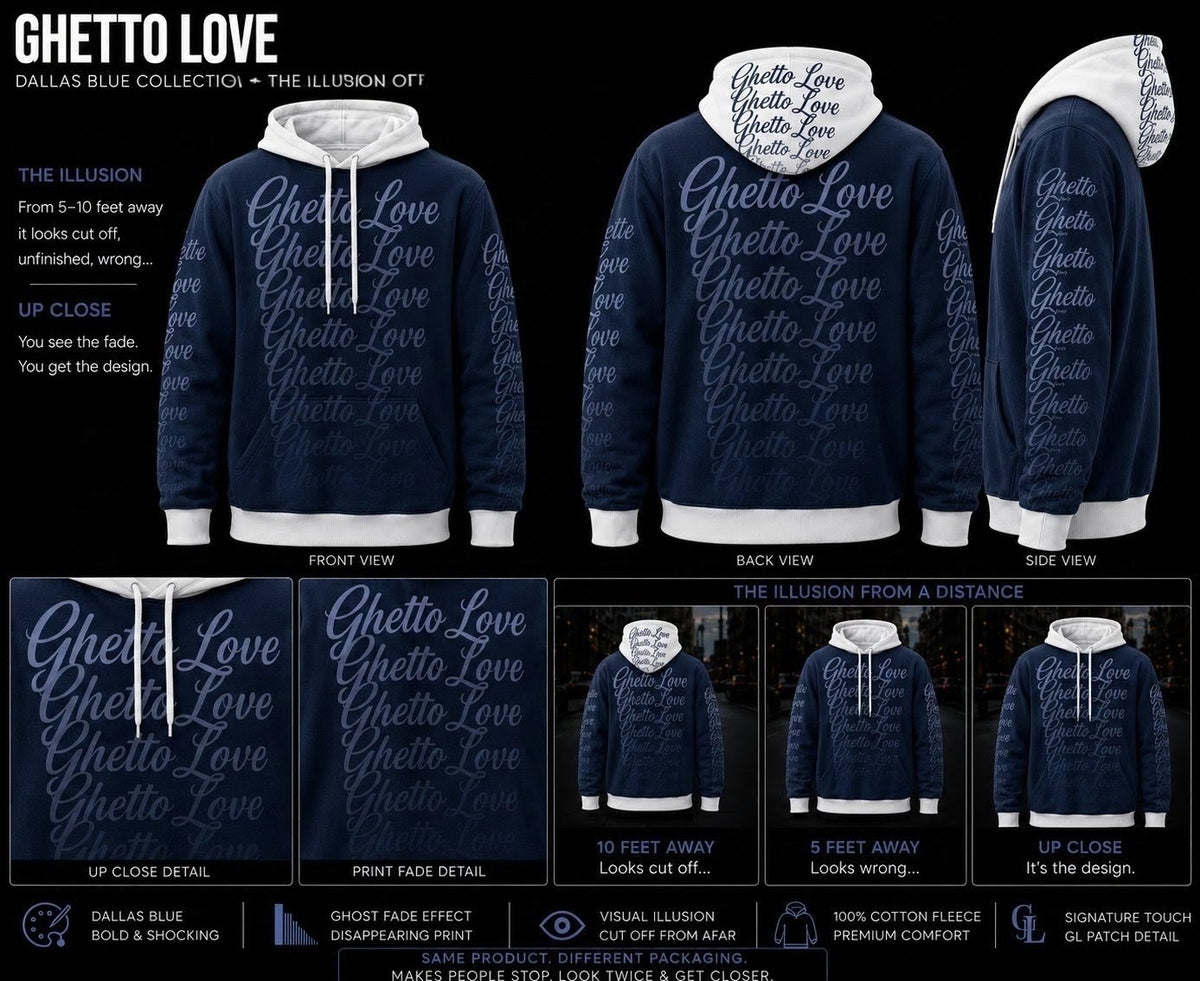 Ghetto Love Ghost Fade Logo Hoodie