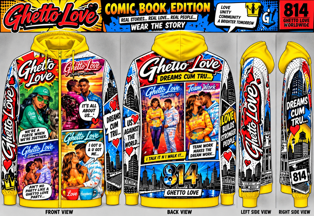 Ghetto Love Comic Book Jacket ( Yellow)