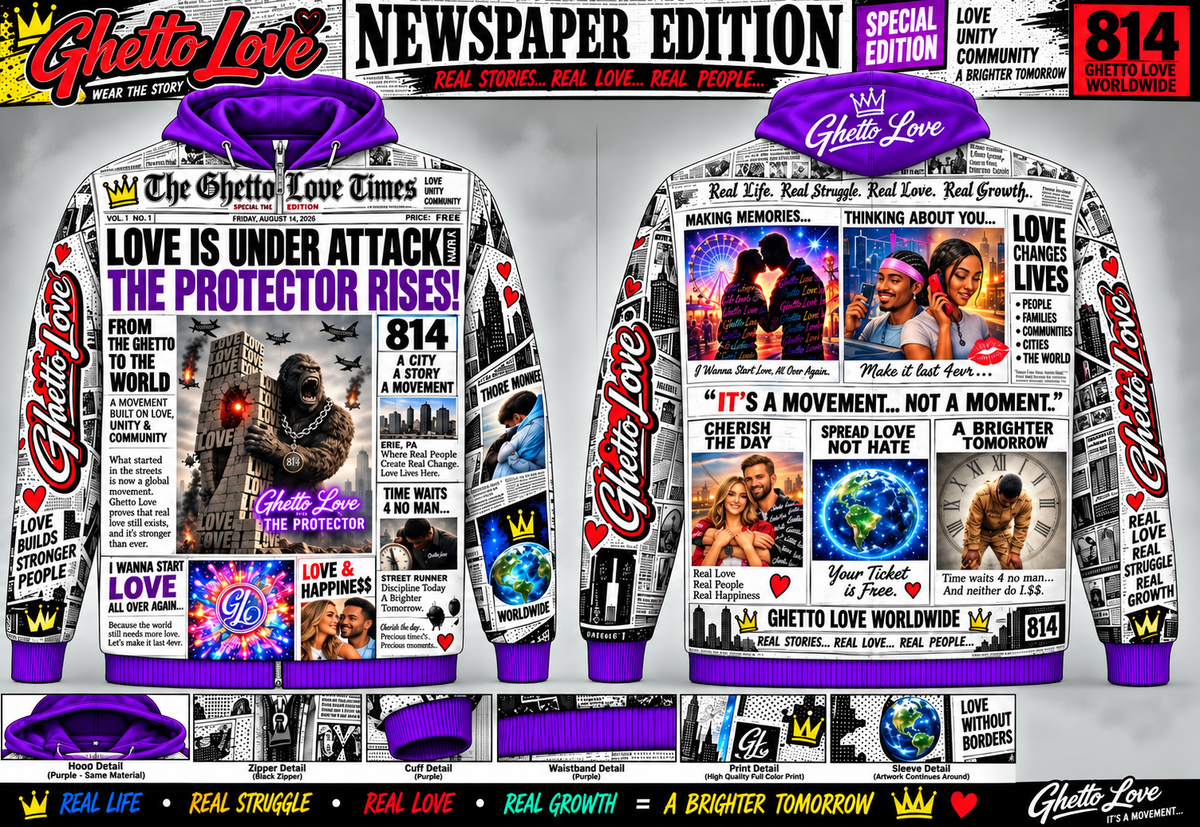 Ghetto Love Colored Newspaper Jacket (purple)