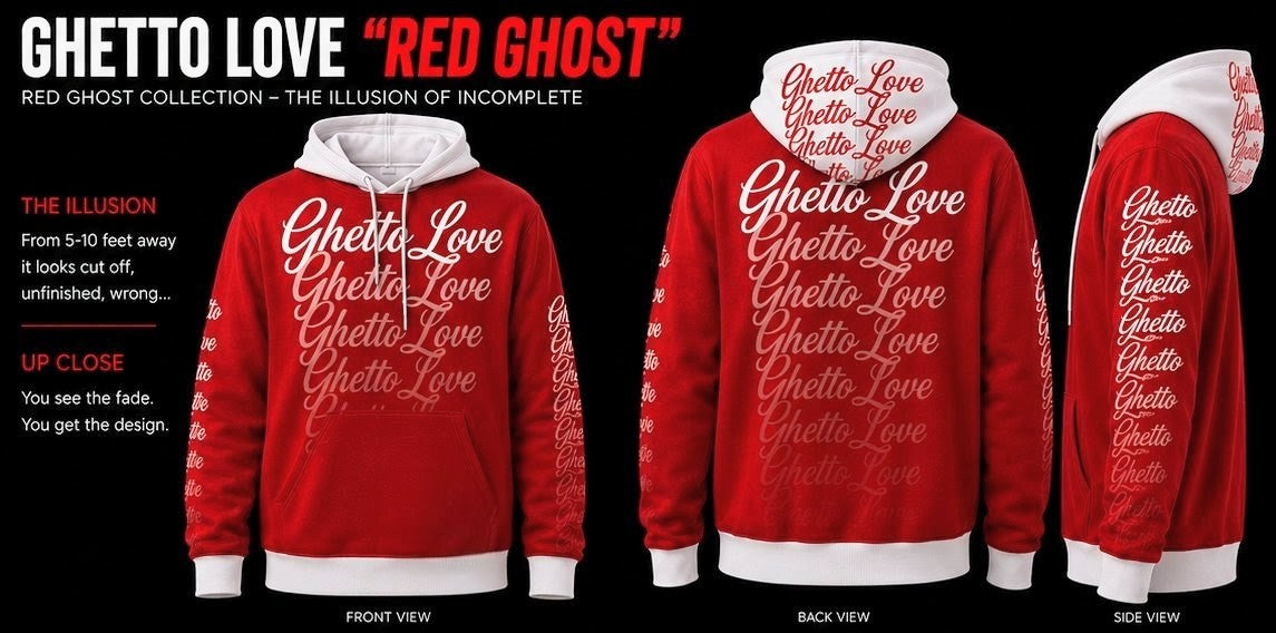 Ghetto Love Ghost Fade Logo Hoodie