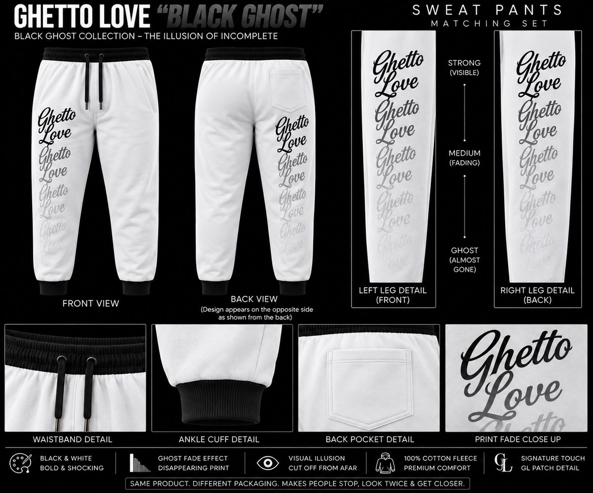 Ghetto Love Ghost Fade Logo Joggers