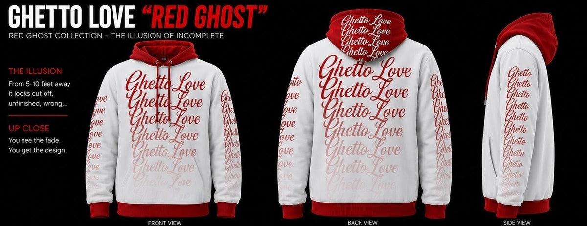 Ghetto Love Ghost Fade Logo Hoodie