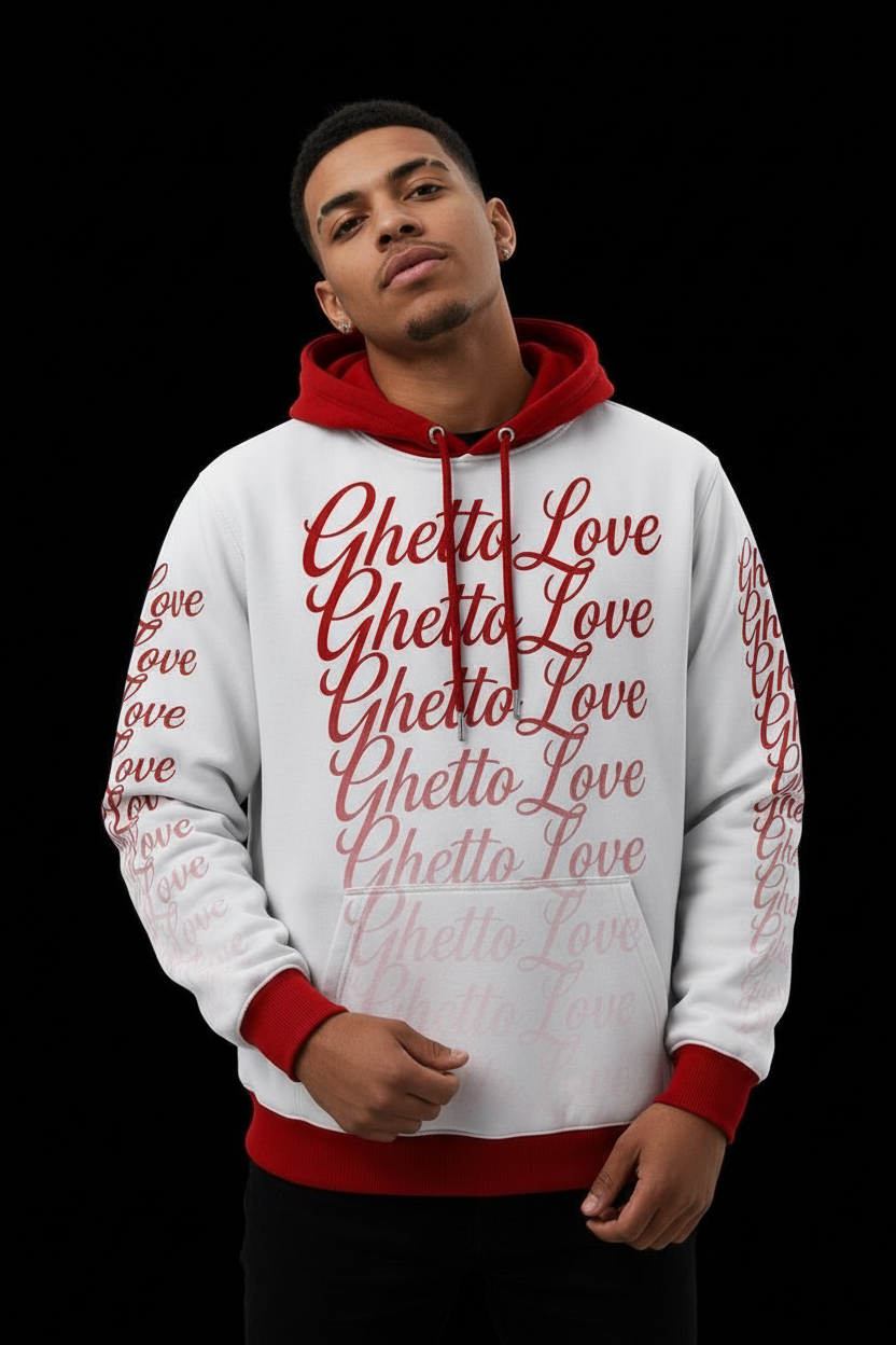 Ghetto Love Ghost Fade Logo Hoodie