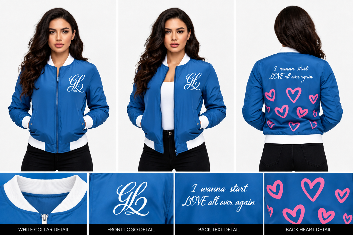 Ghetto Love (I wanna start LOVE all over again) women bomber jacket