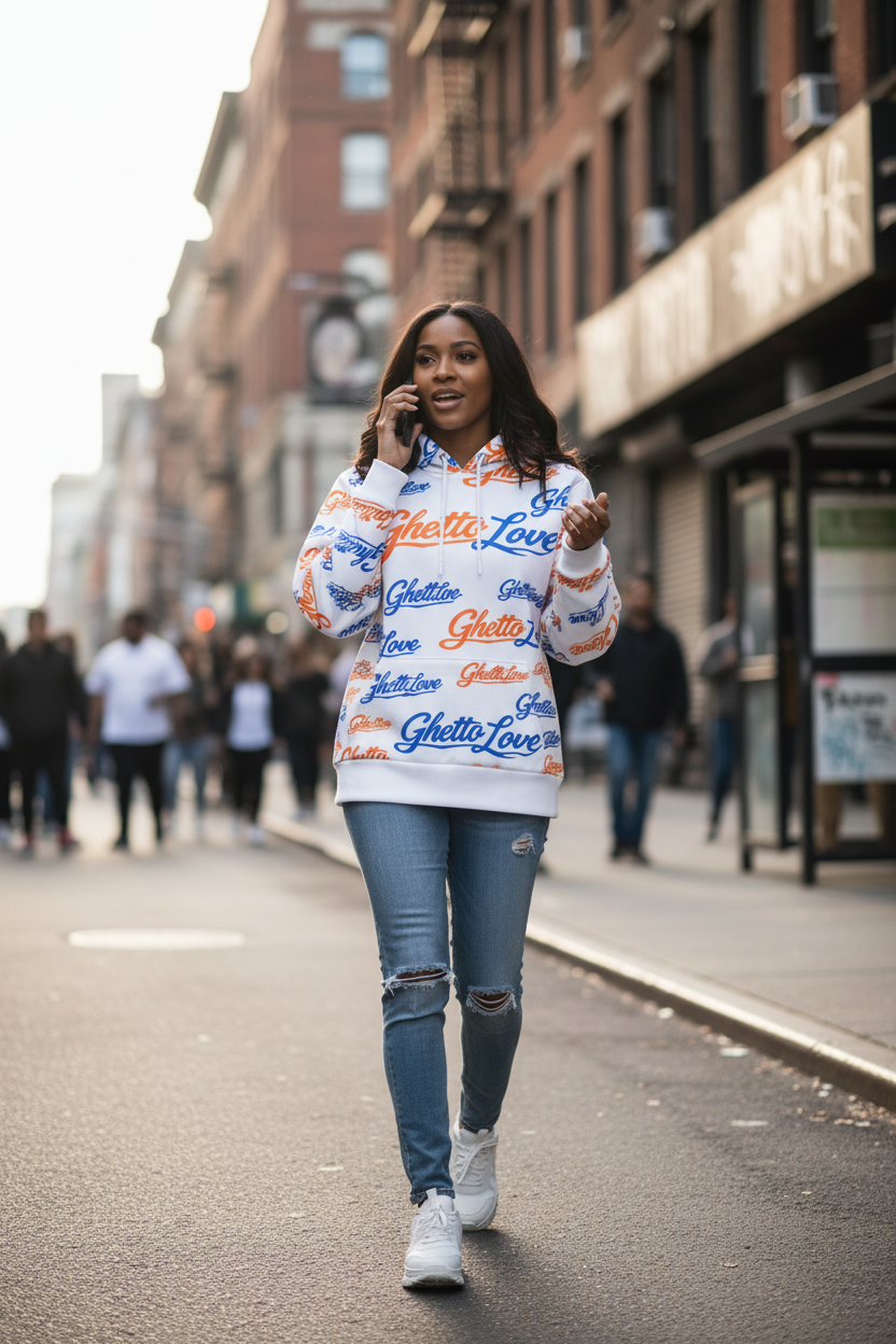 Ghetto Love Women's Stepping Out Logo Hoodie