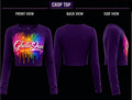 Ghetto Love Logo long sleeve crop top