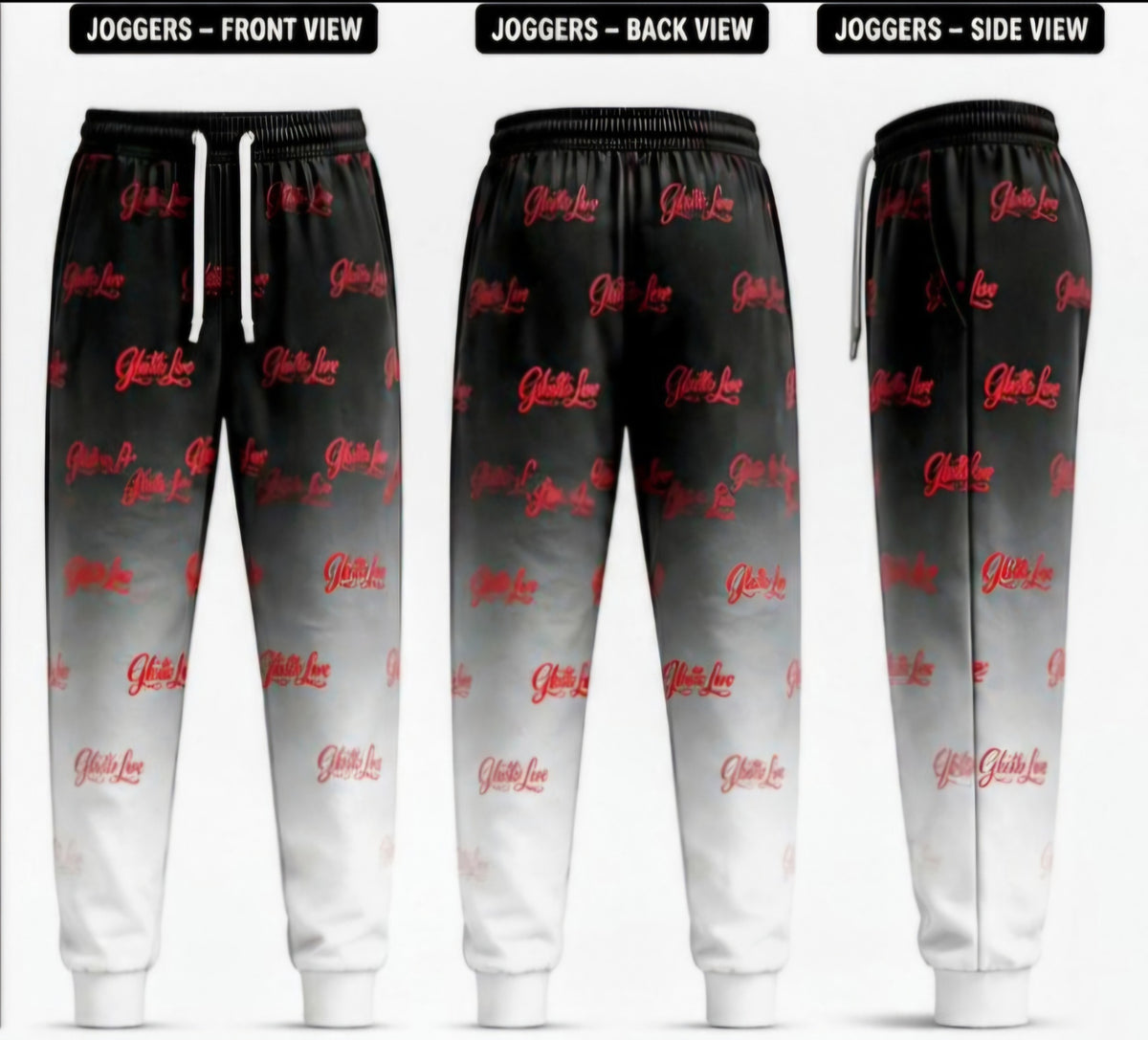 Ghetto Love Smoked Out Logo Joggers