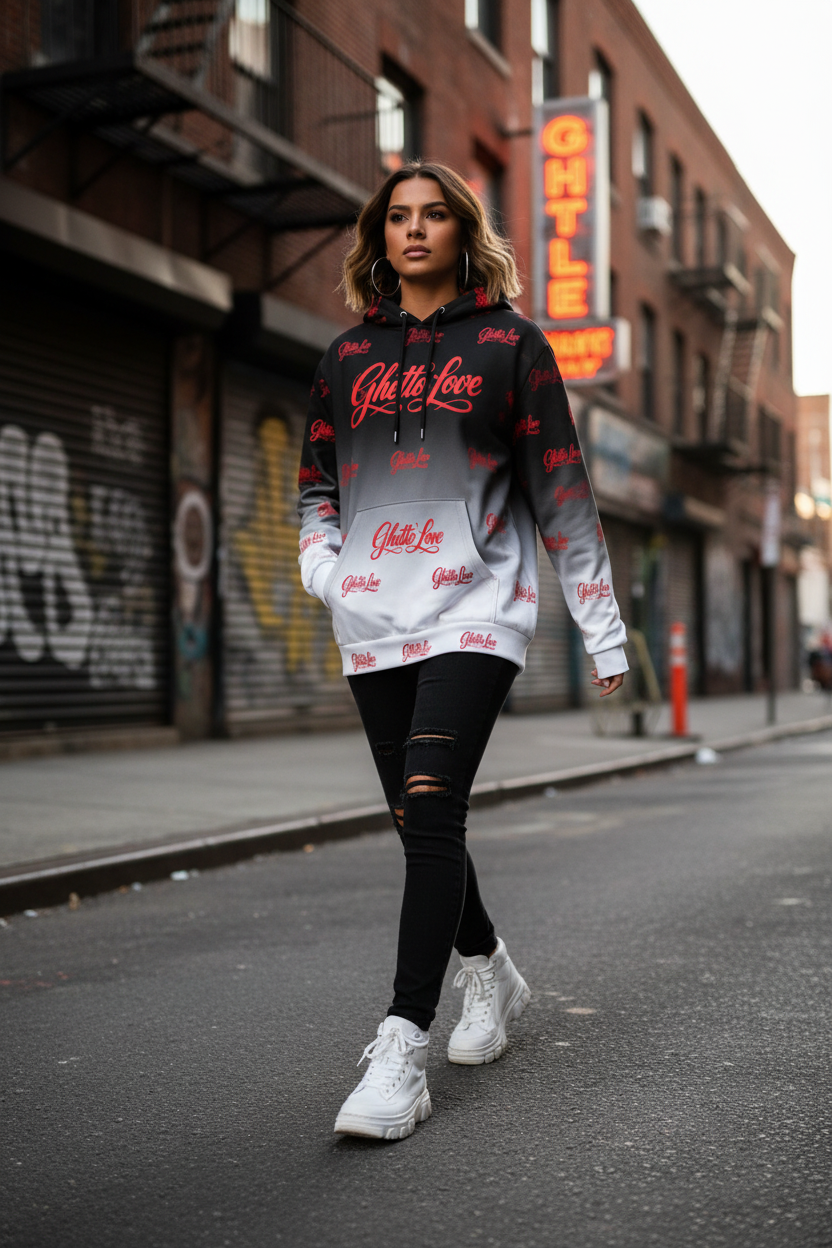 Ghetto Love Smoked Out Logo Hoodie