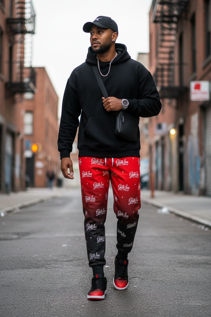Ghetto Love Fired Up Logo Joggers