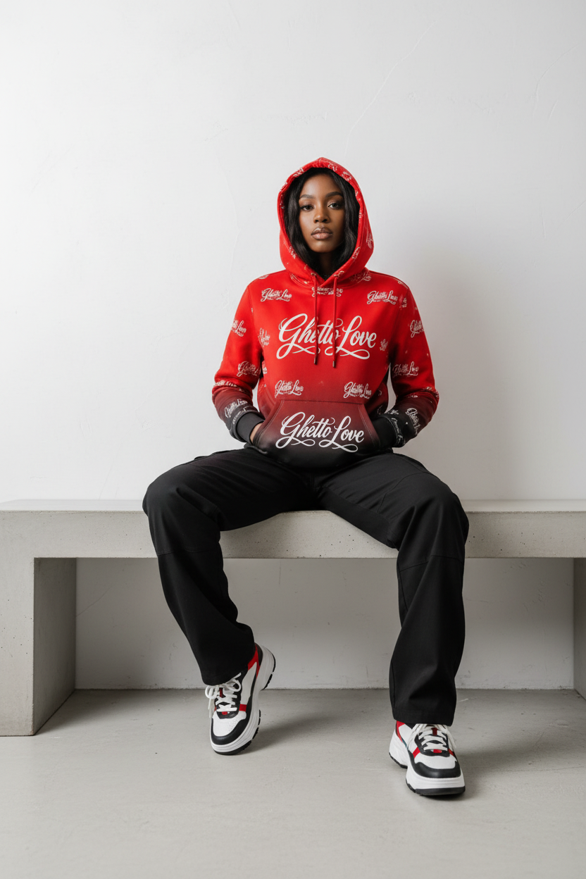Ghetto Love Fired Up Logo Hoodie
