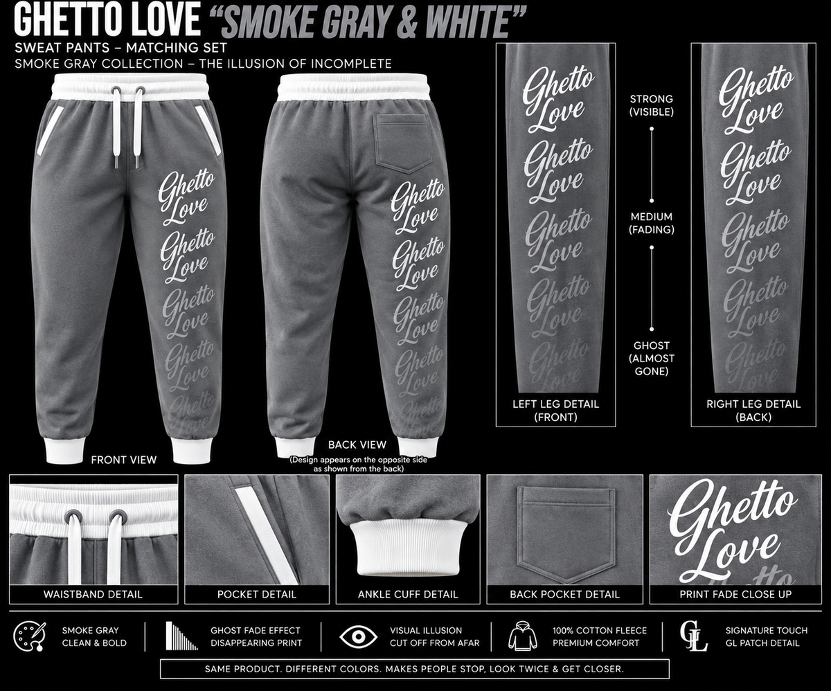 Ghetto Love Ghost Fade Logo Joggers