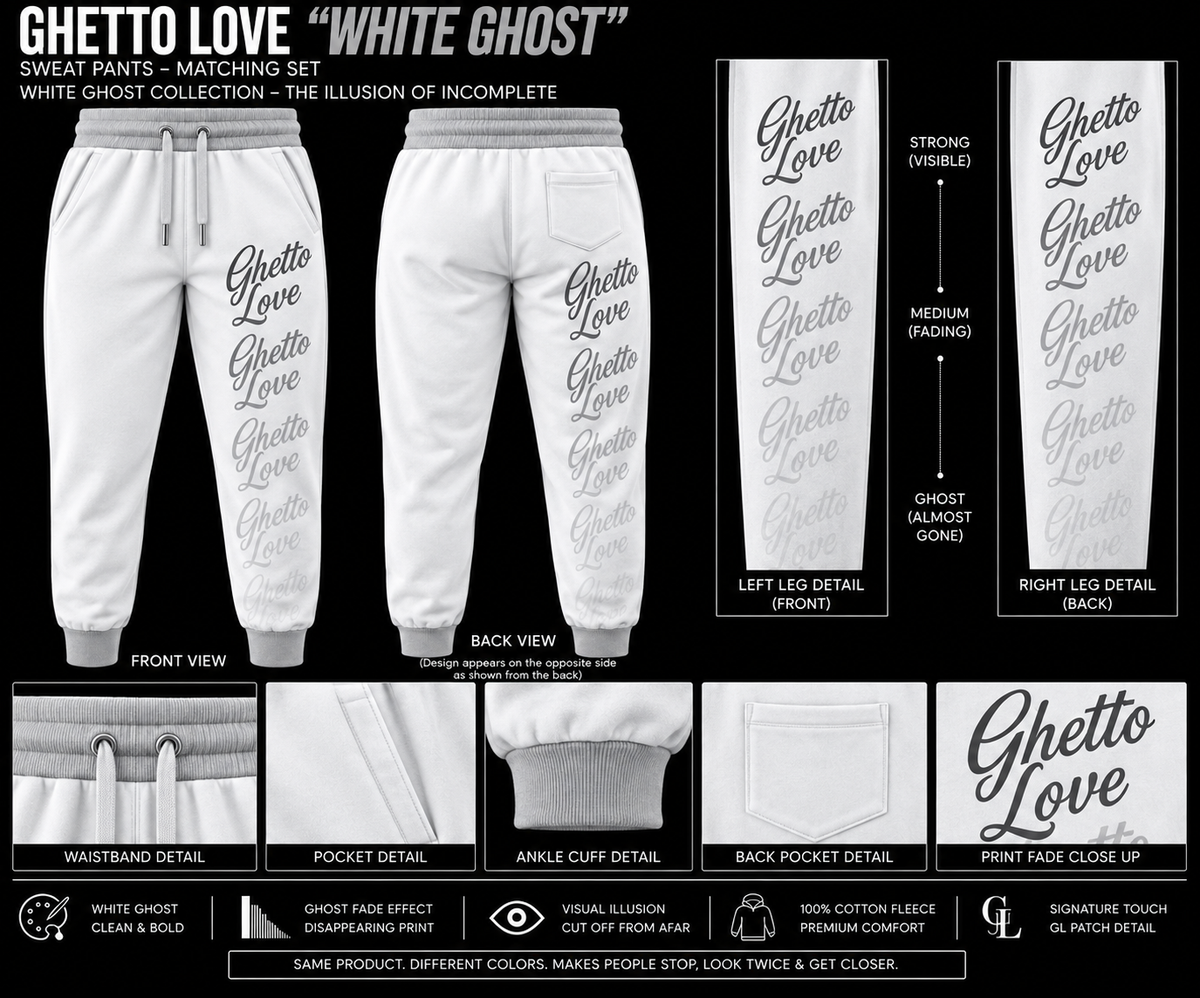 Ghetto Love Ghost Fade Logo Joggers