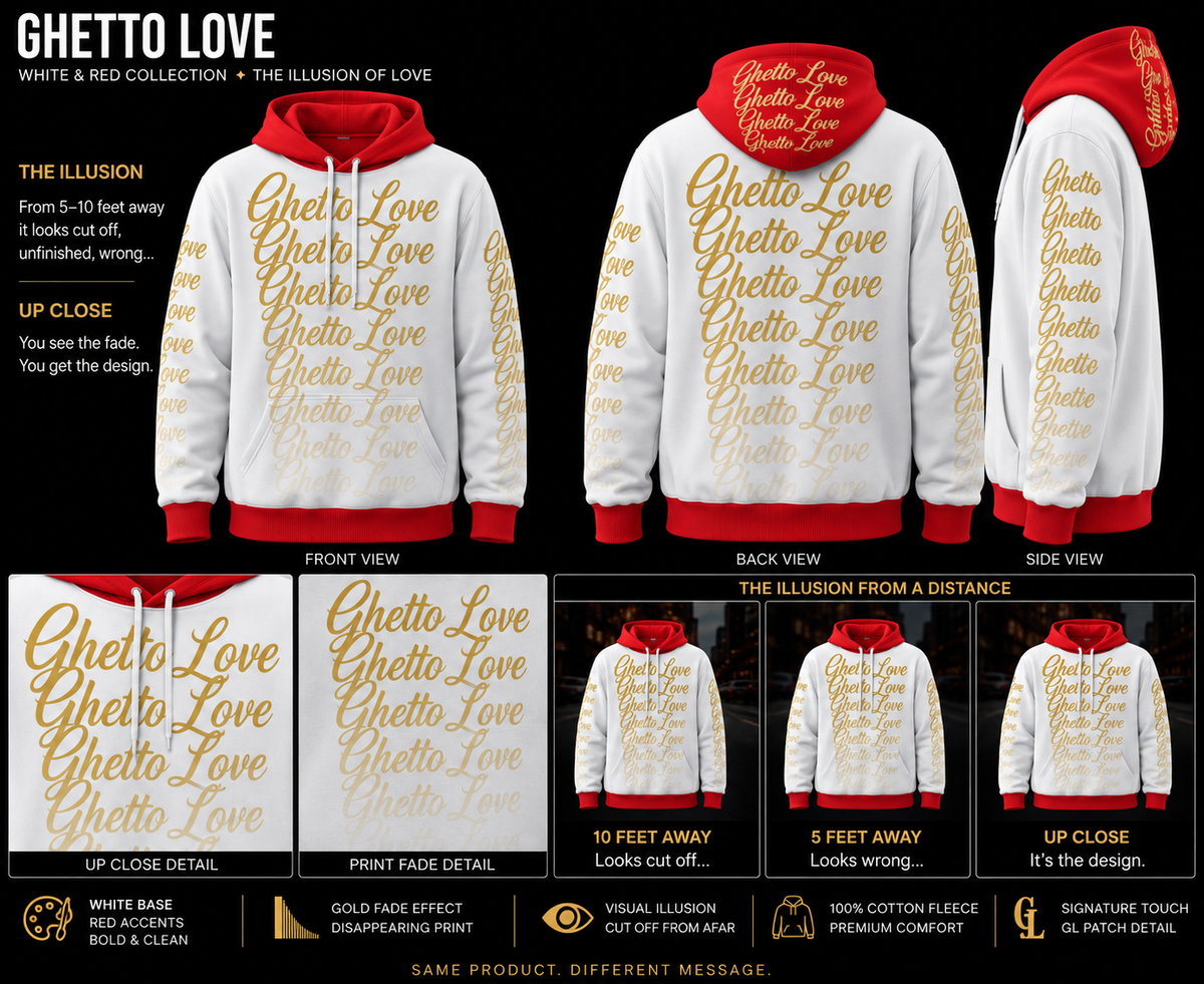 Ghetto Love Ghost Fade Logo Hoodie