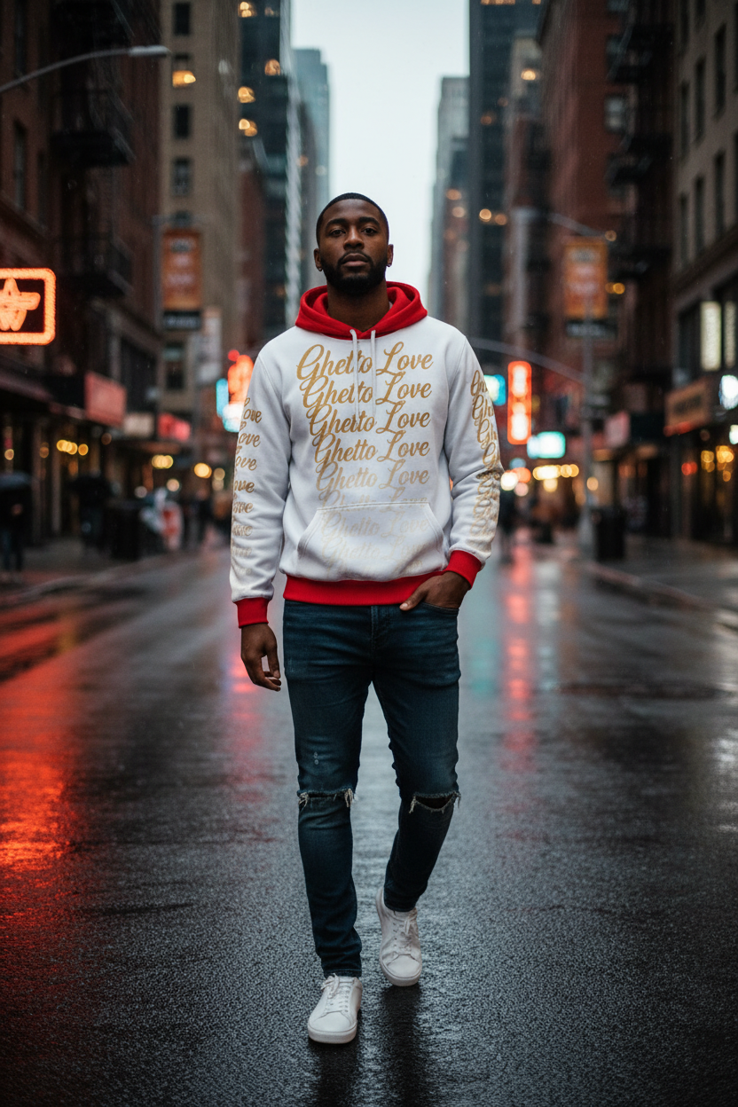 Ghetto Love Ghost Fade Logo Hoodie