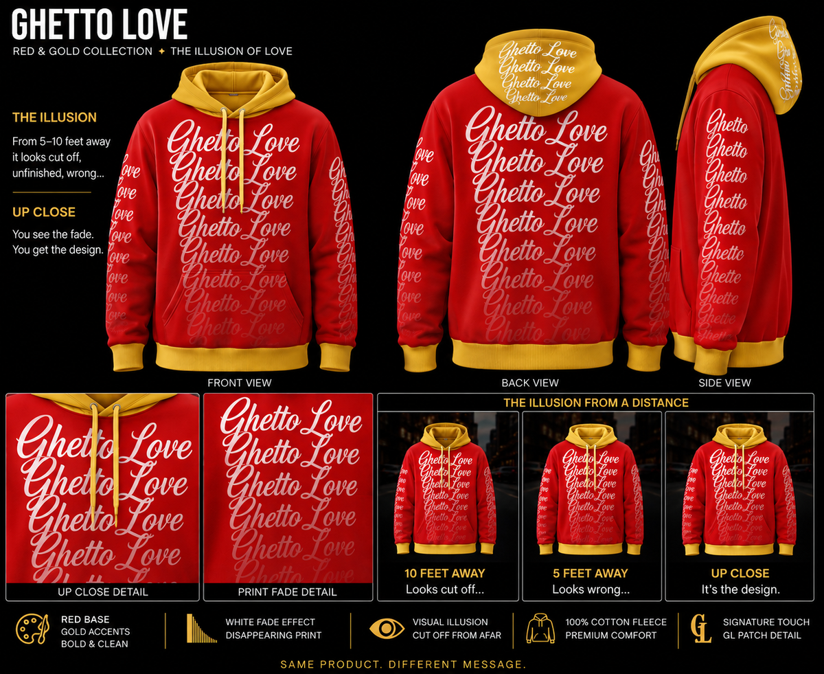 Ghetto Love Ghost Fade Logo Hoodie