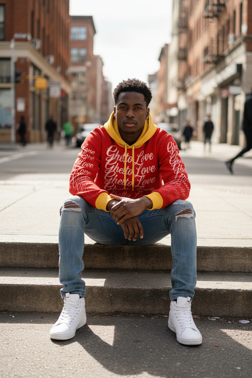 Ghetto Love Ghost Fade Logo Hoodie