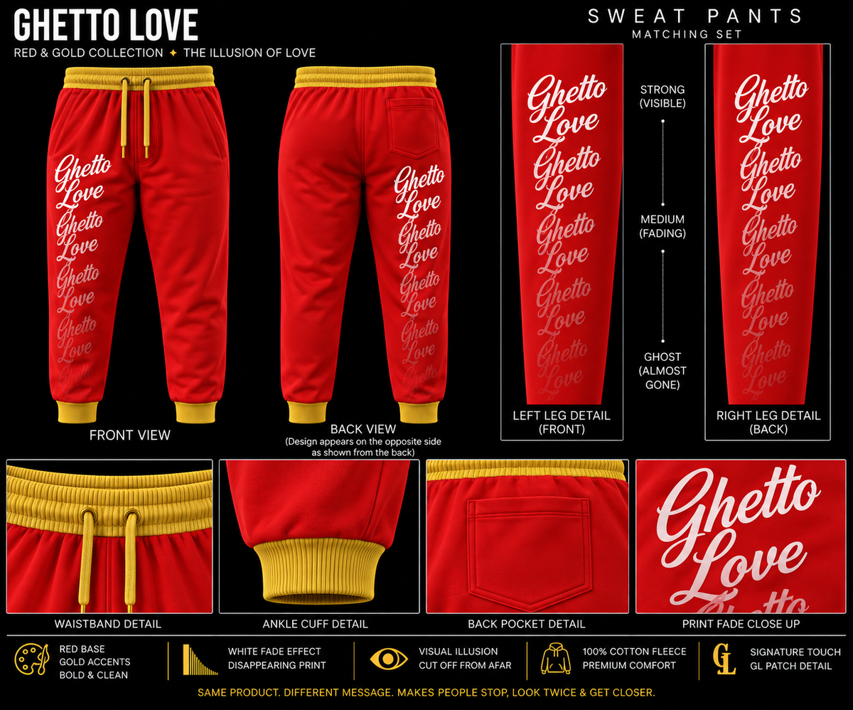 Ghetto Love Ghost Fade Logo Joggers